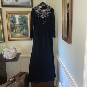 GUCCI black star bling constellation evening gown dress size Large L womens 8/10